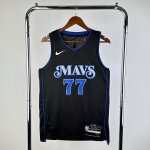 NBA 77 Doncic Mavericks 23-24 authentique Maillot noir XS-XXL